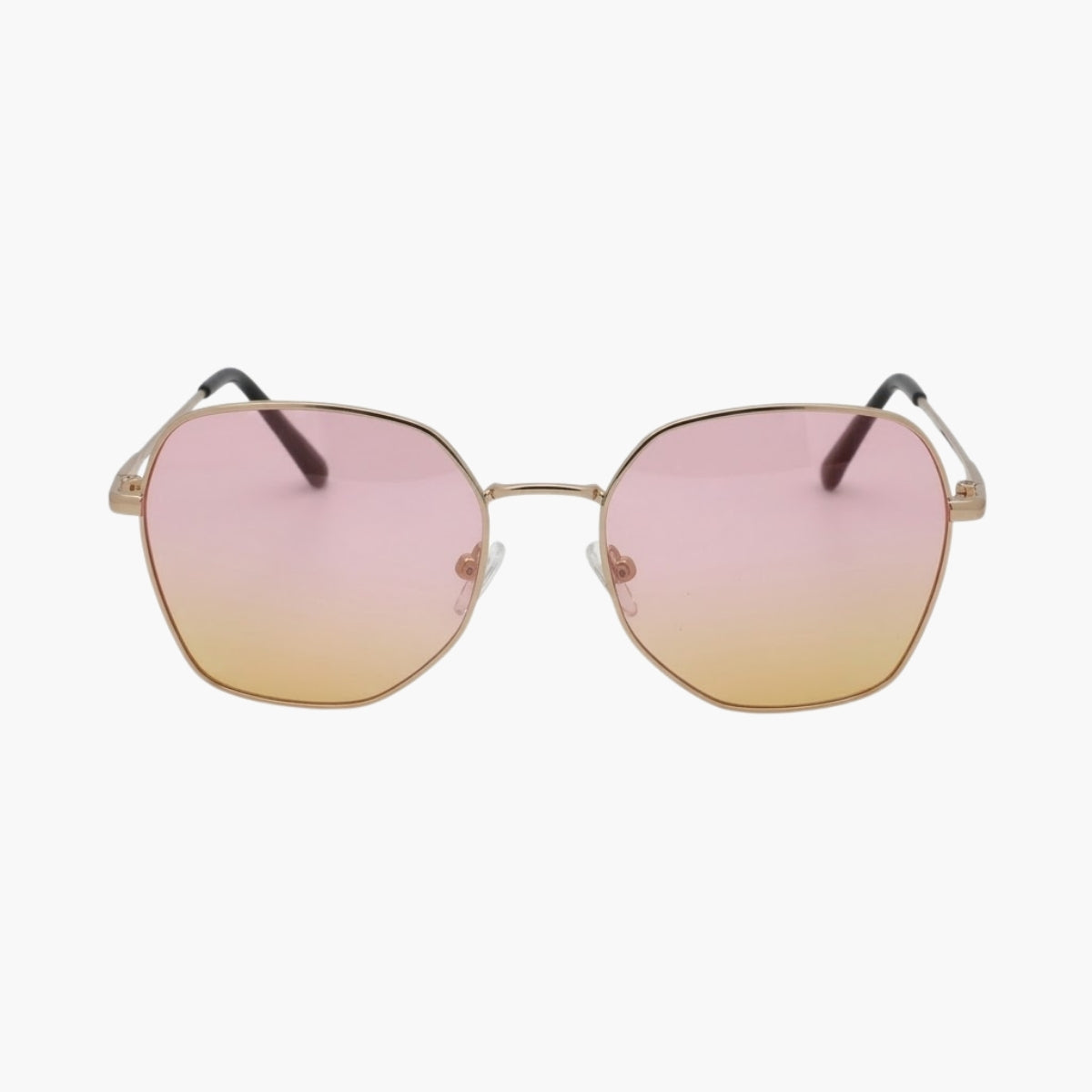 Lunettes de soleil dégradées rose orange forme carrée