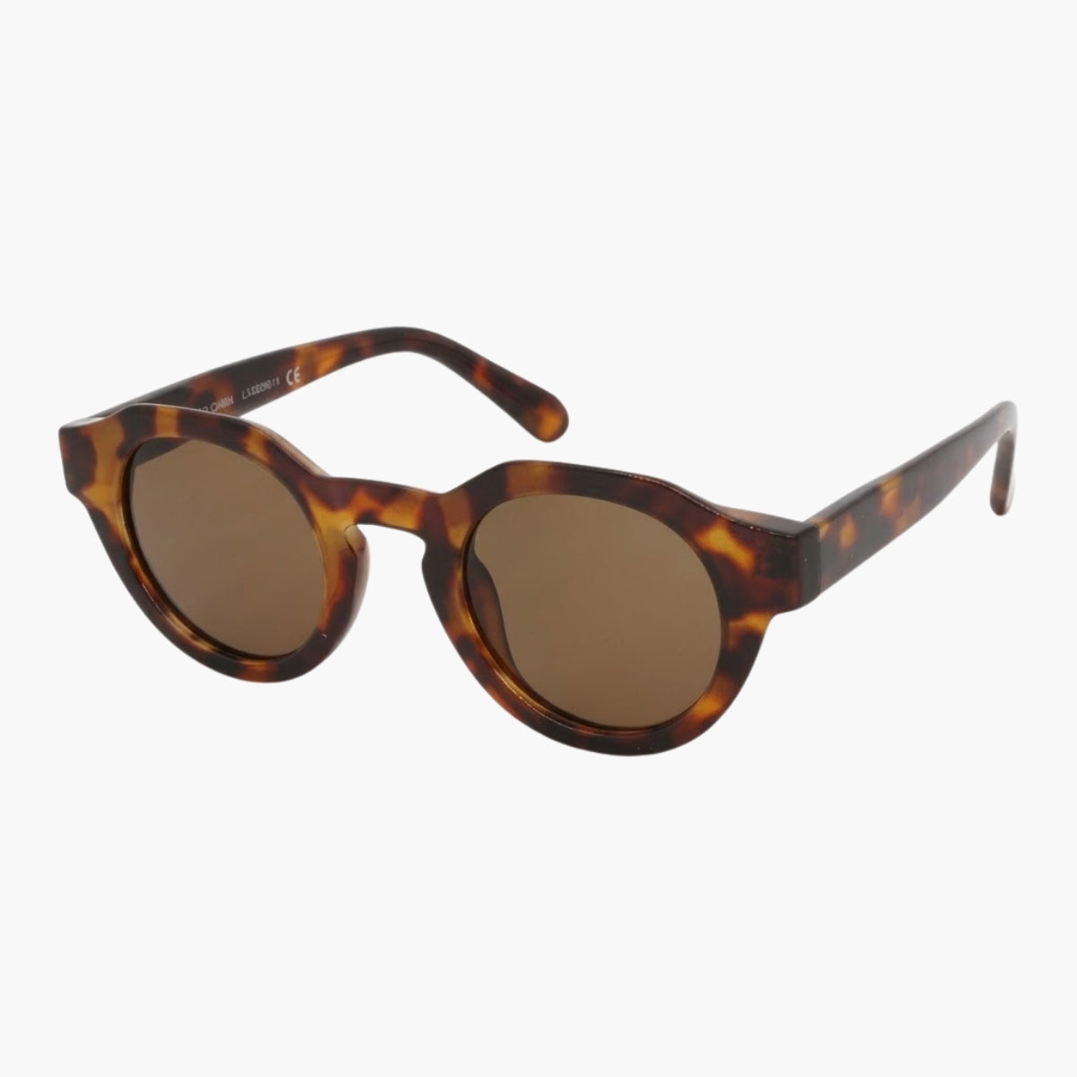 Lunettes de soleil marron écaille forme ronde
