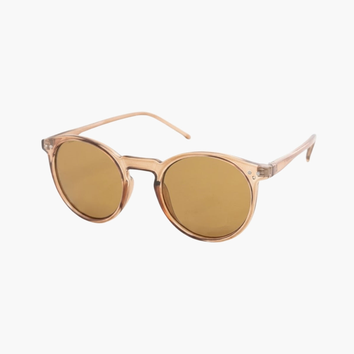 Lunettes de soleil taupe forme ronde