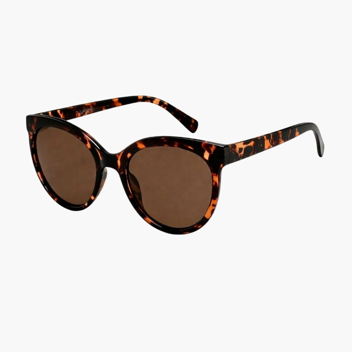Lunettes de soleil écaille marron forme œil de chat