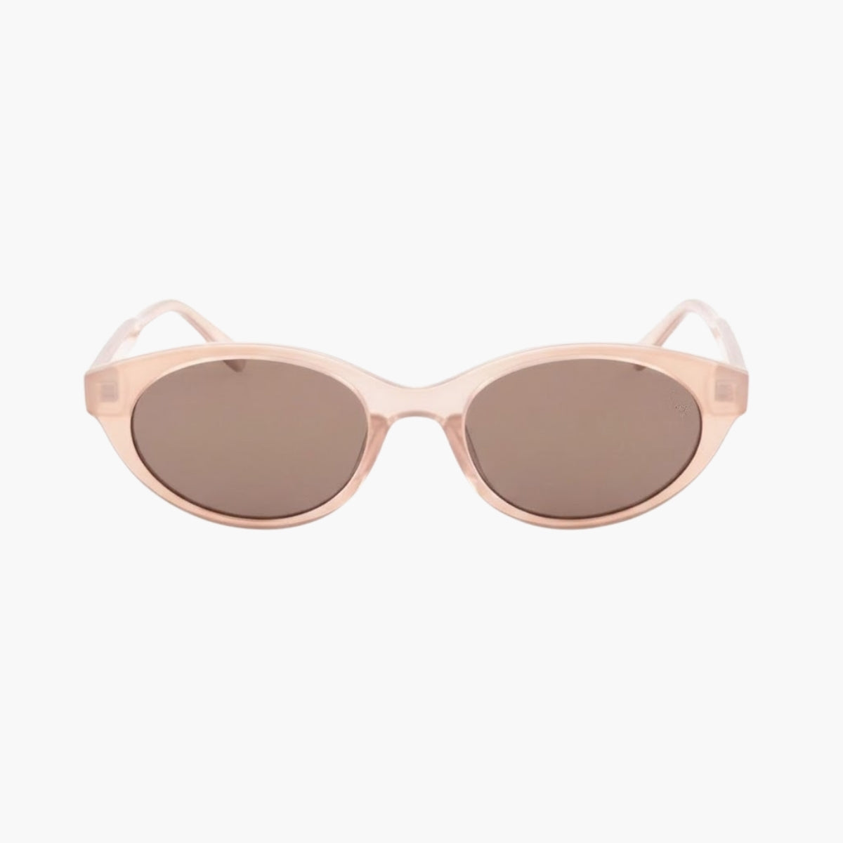 Lunettes de soleil beige forme ovale