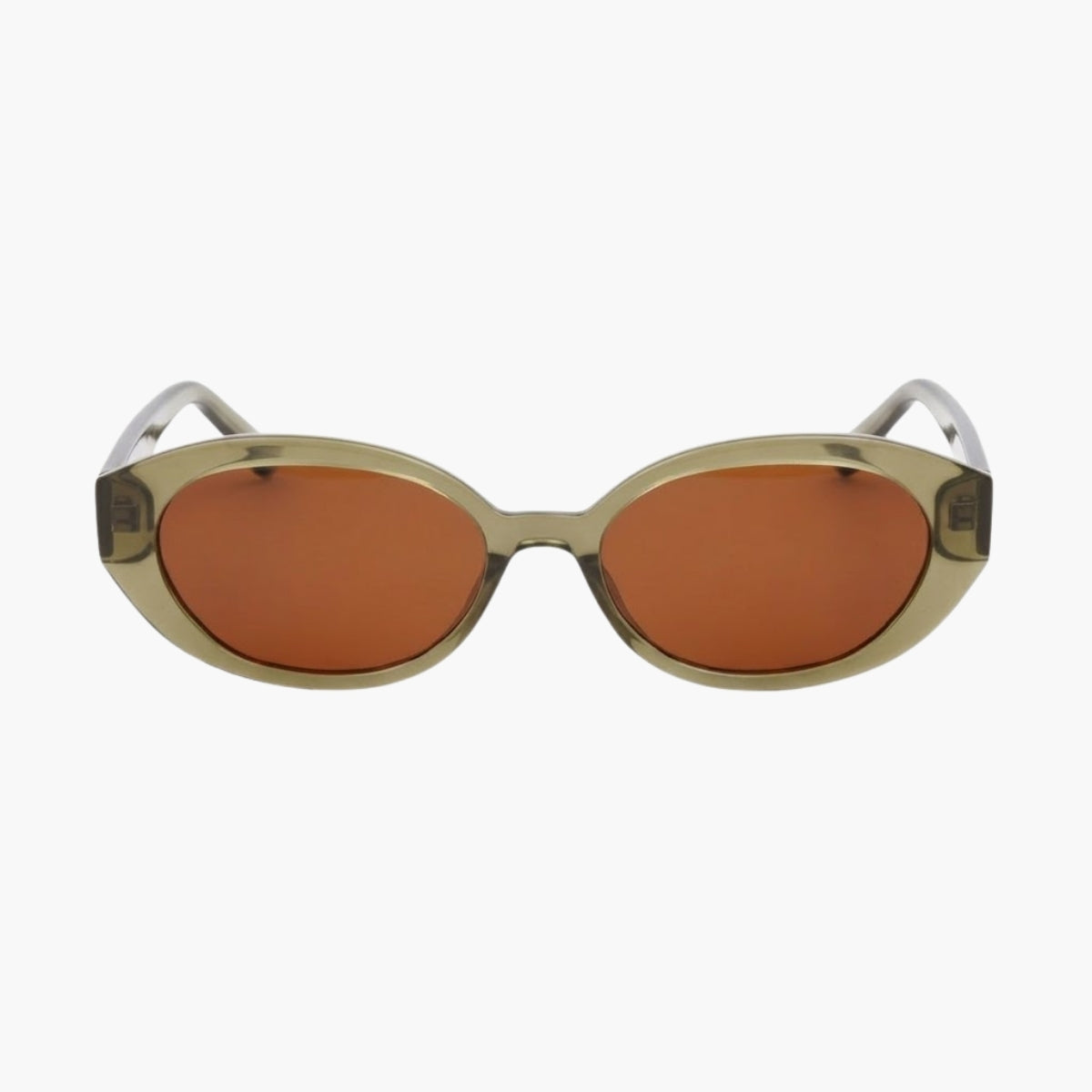 Lunettes de soleil kaki forme ovale