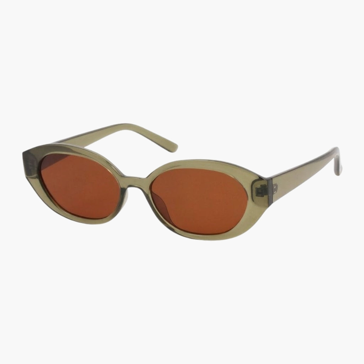 Lunettes de soleil kaki forme ovale