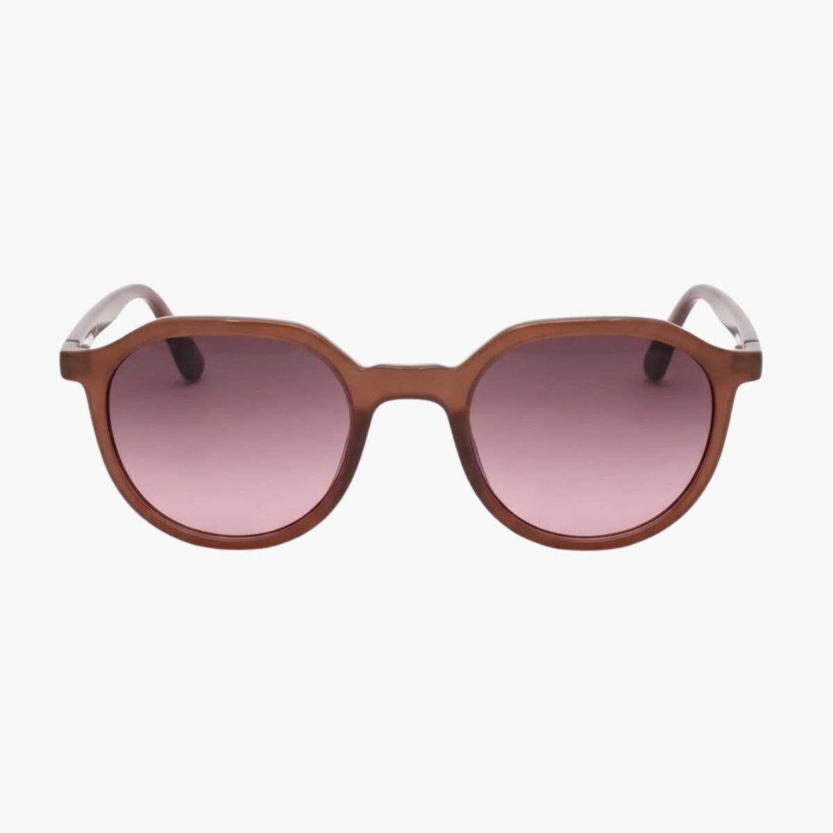 Lunettes de soleil rose forme hexagonale