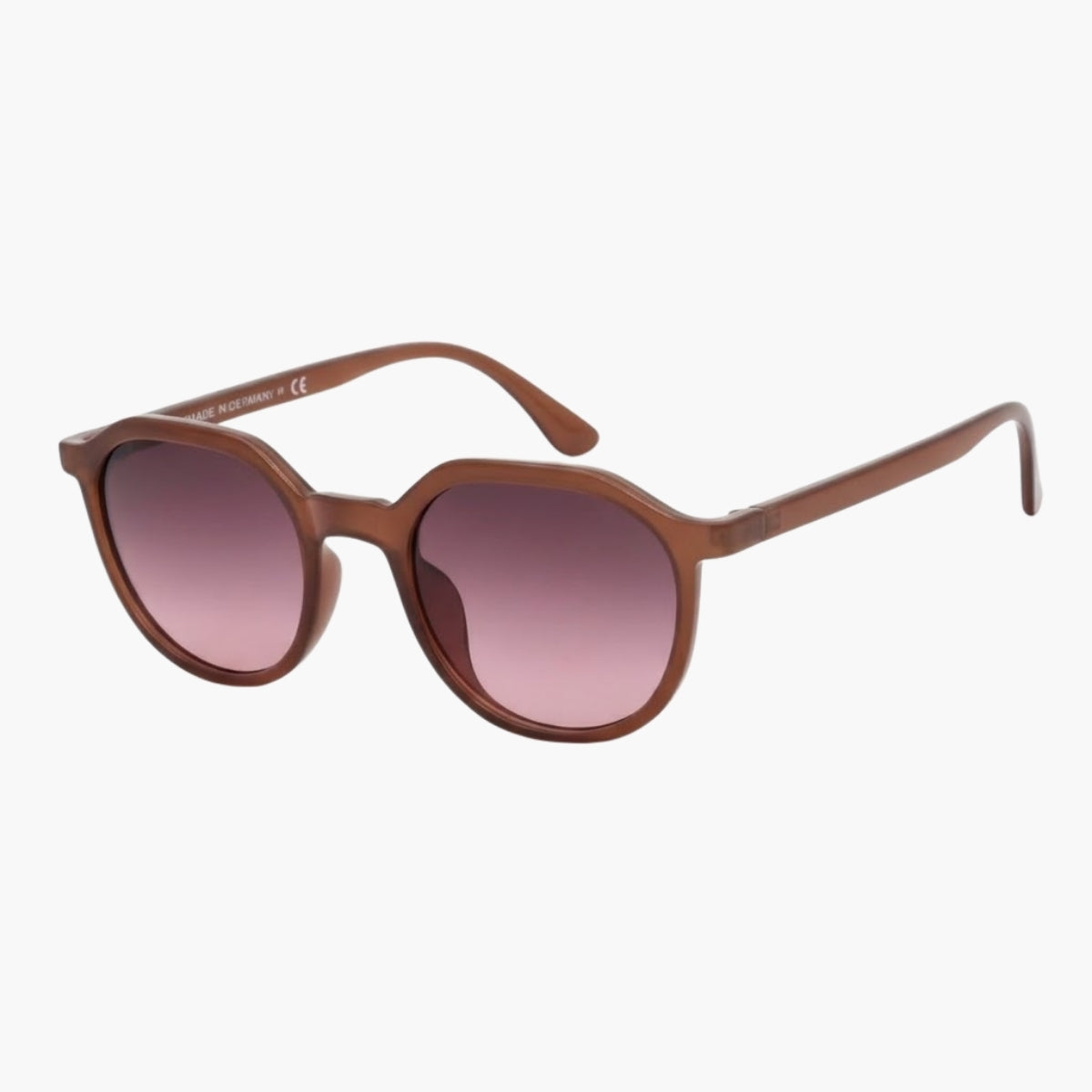 Lunettes de soleil rose forme hexagonale