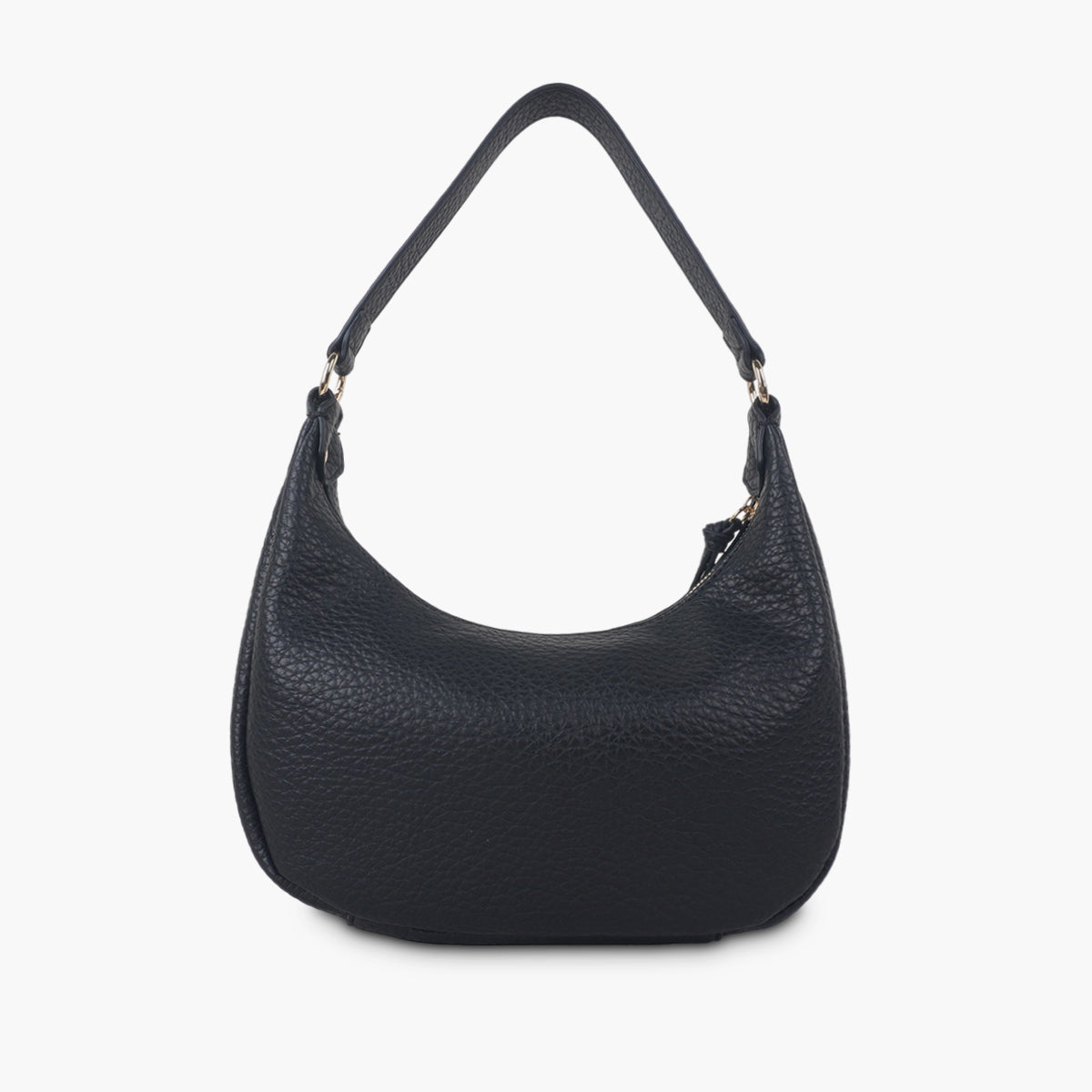 Sac porté épaule effet grainé noir