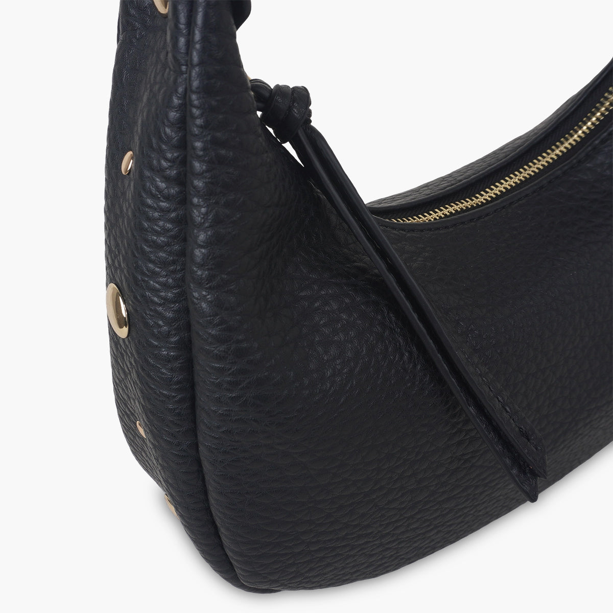 Sac porté épaule effet grainé noir