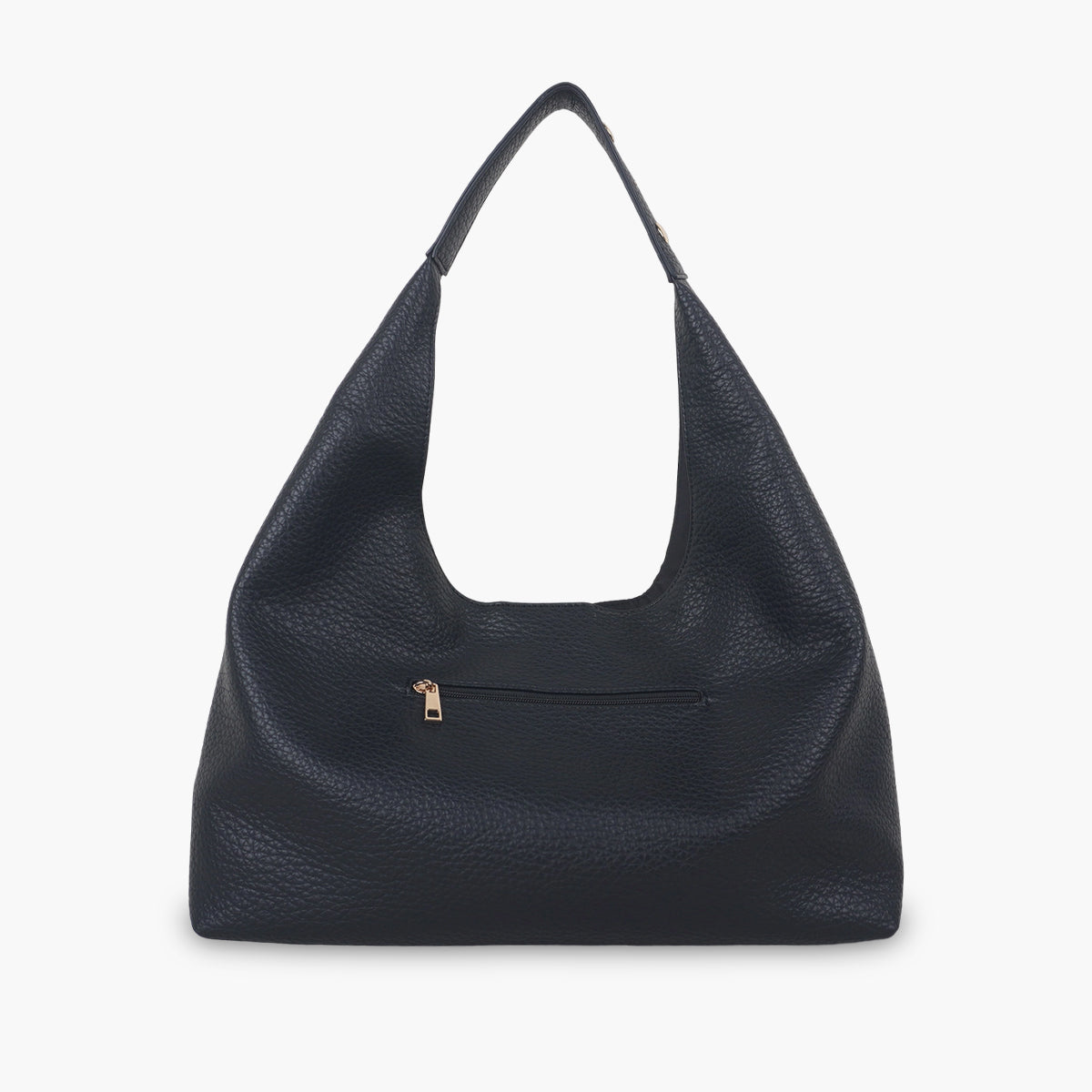 Sac hobo effet grainé noir