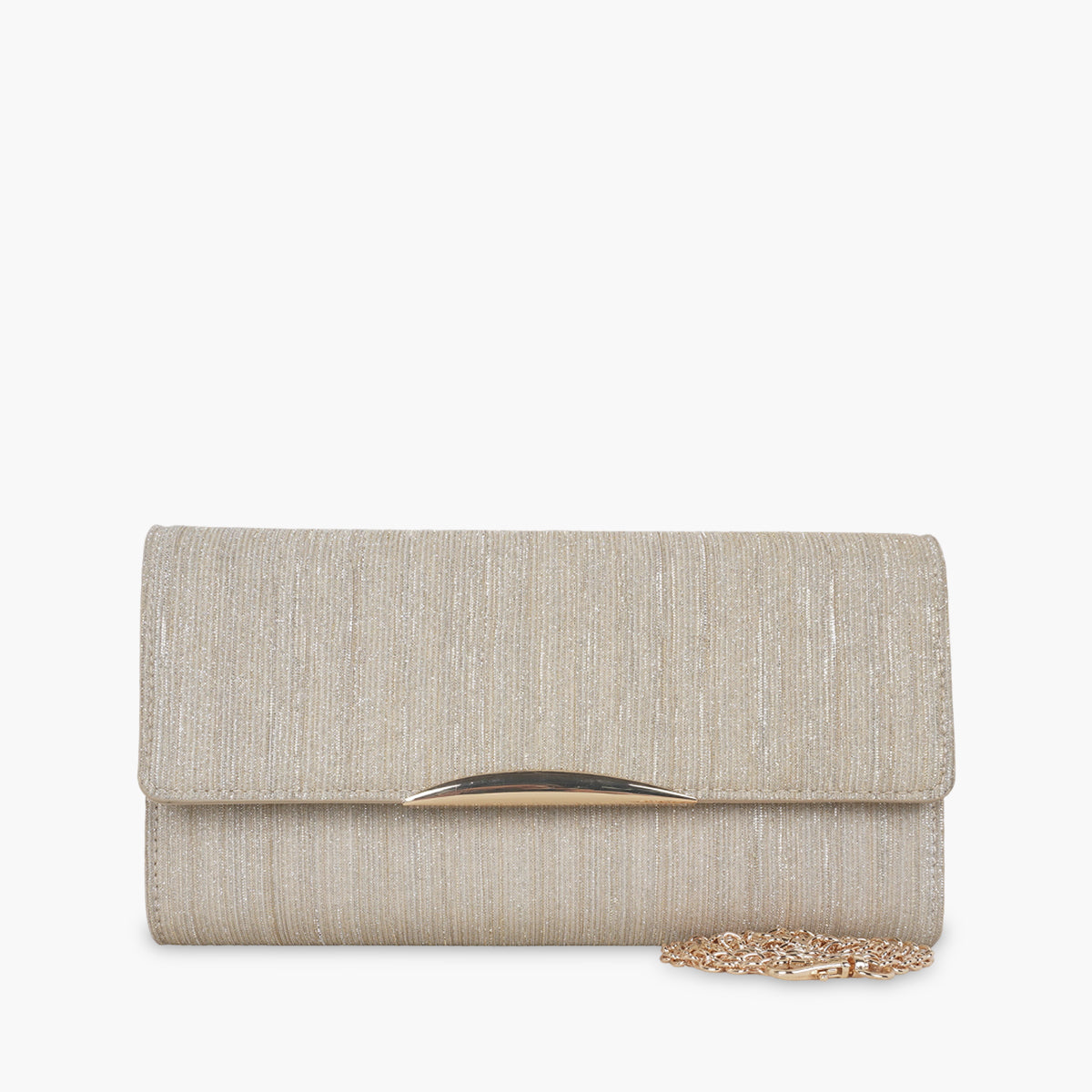 Pochette brillante dorée