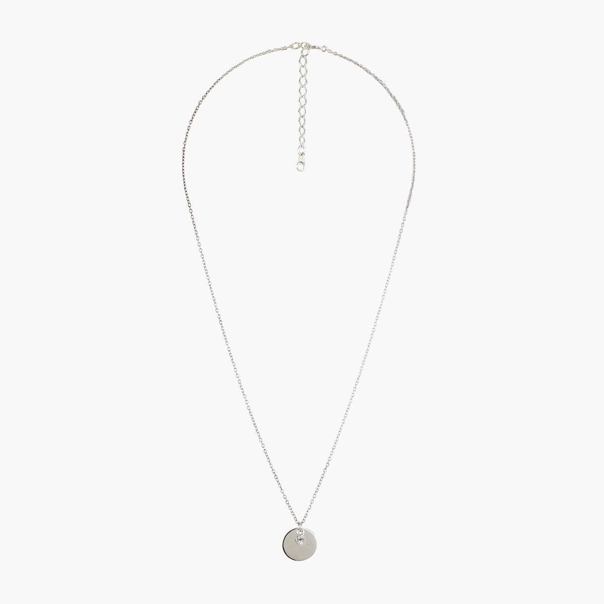 Collier médaillons argent 925 et strass