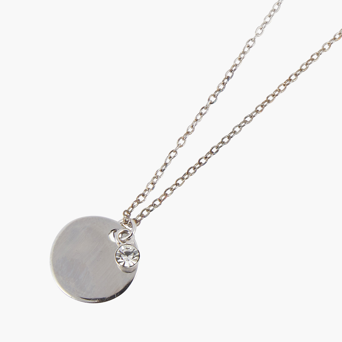 Collier médaillons argent 925 et strass