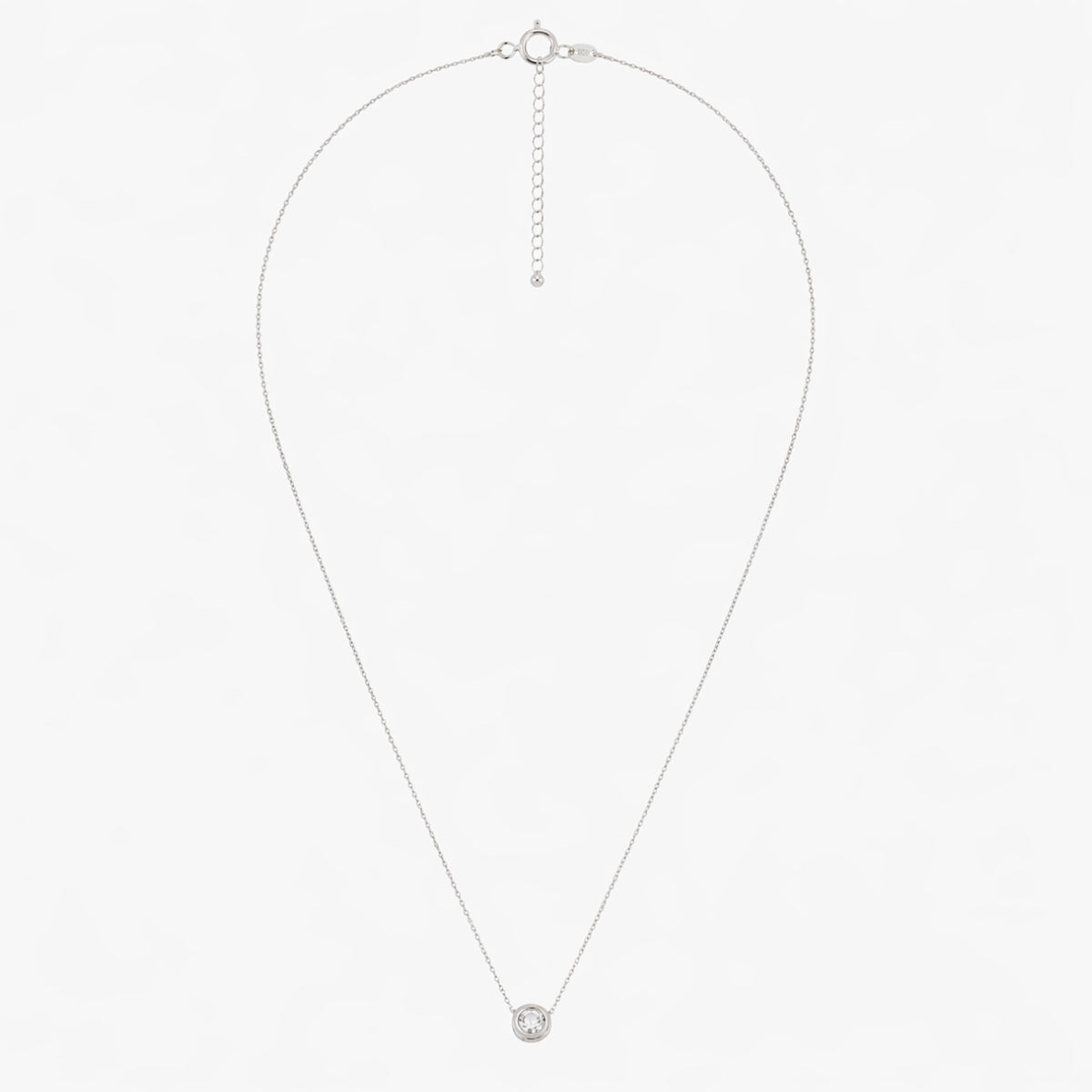 Collier chaîne fine pendentif zircon