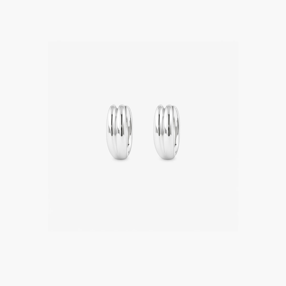 Boucles d'oreilles courbée argent 925