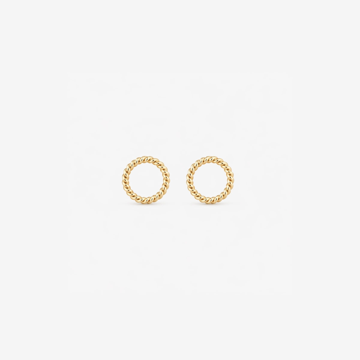 Puces d'oreilles cercles torsadés argent 925 doré