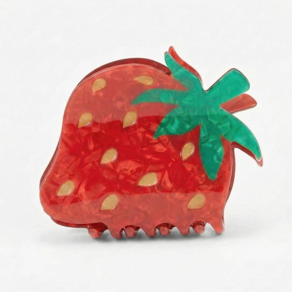 Pince à cheveux fraise rouge