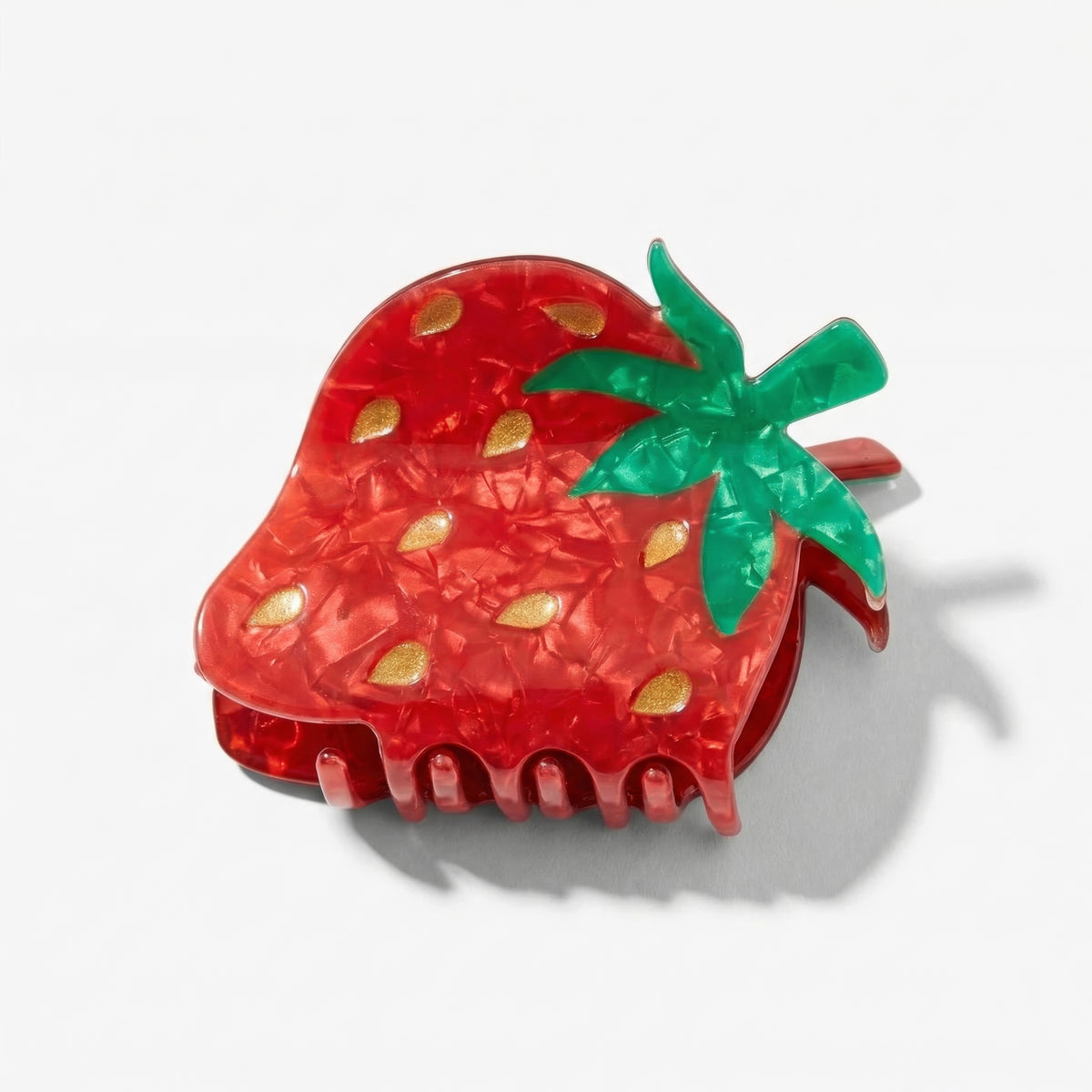 Pince à cheveux fraise rouge