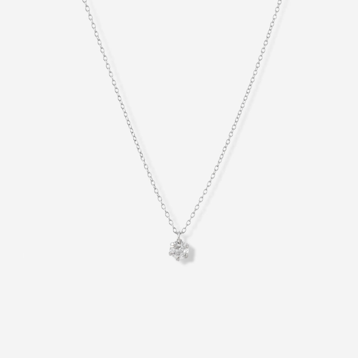 Collier argent garanti pendentif de zirconium