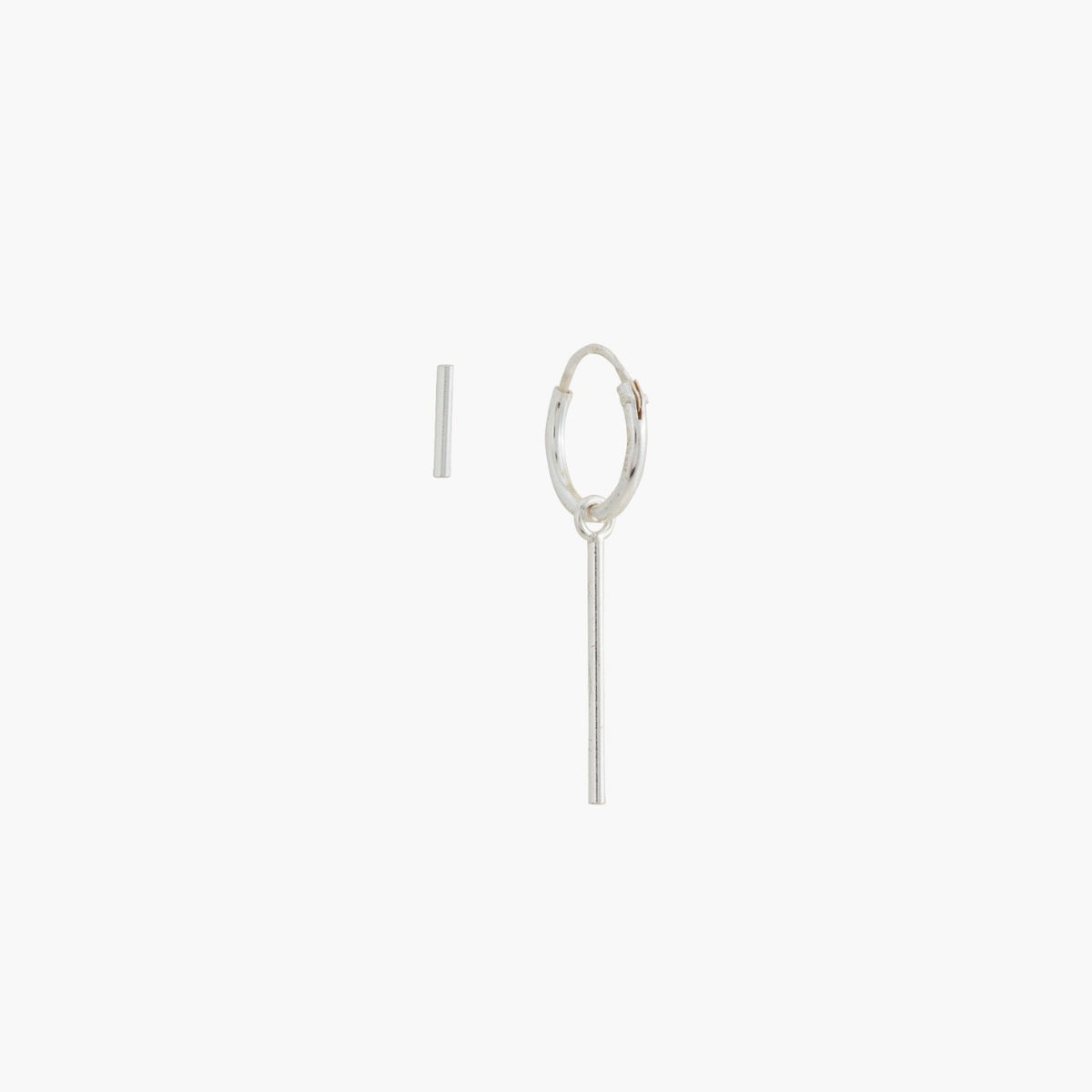 Set de boucles d'oreilles : 1 puce + 1 mini créole argent 925