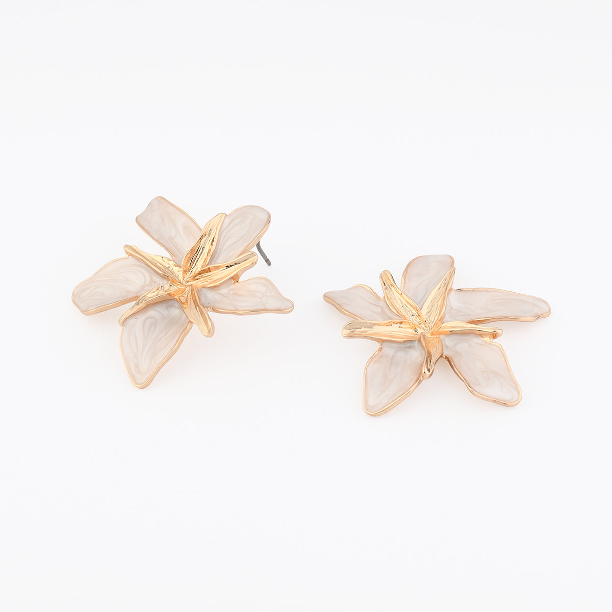 Boucles d'oreilles fleurs ivoire