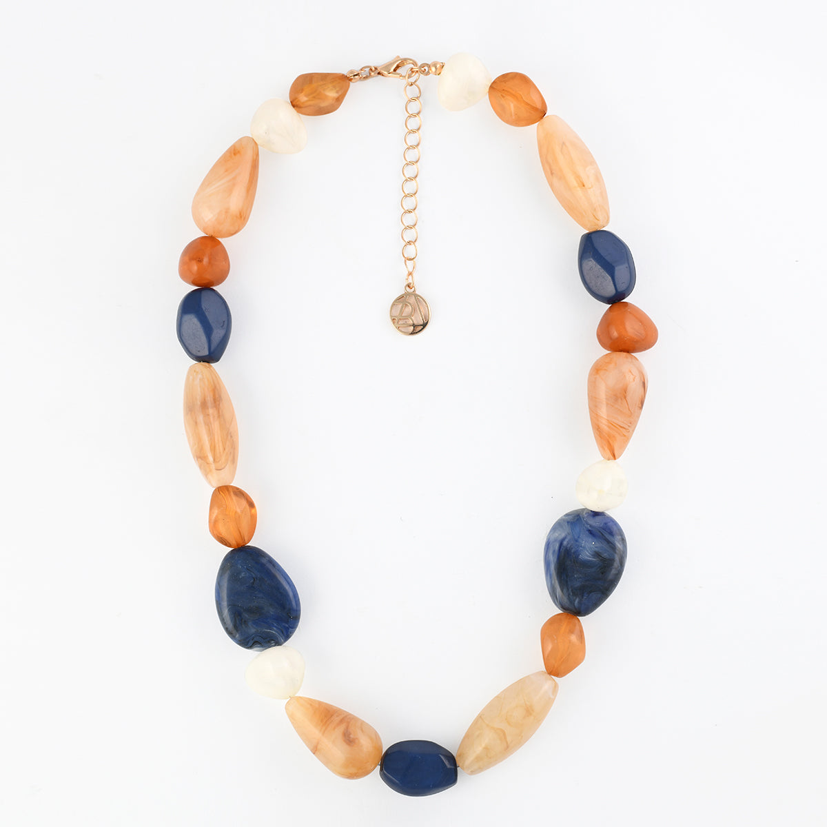 Collier perles multicolores