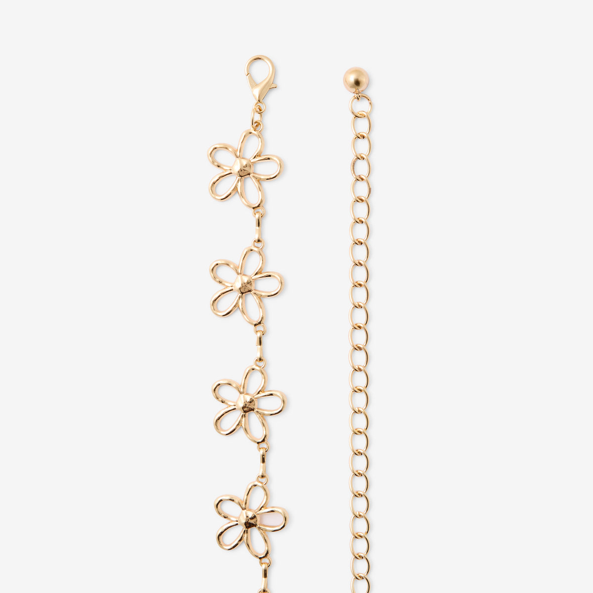 Ceinture fleurs en métal doré