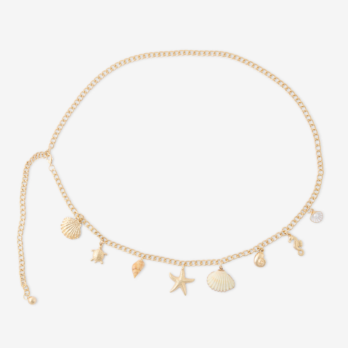 Ceinture chaîne coquillages