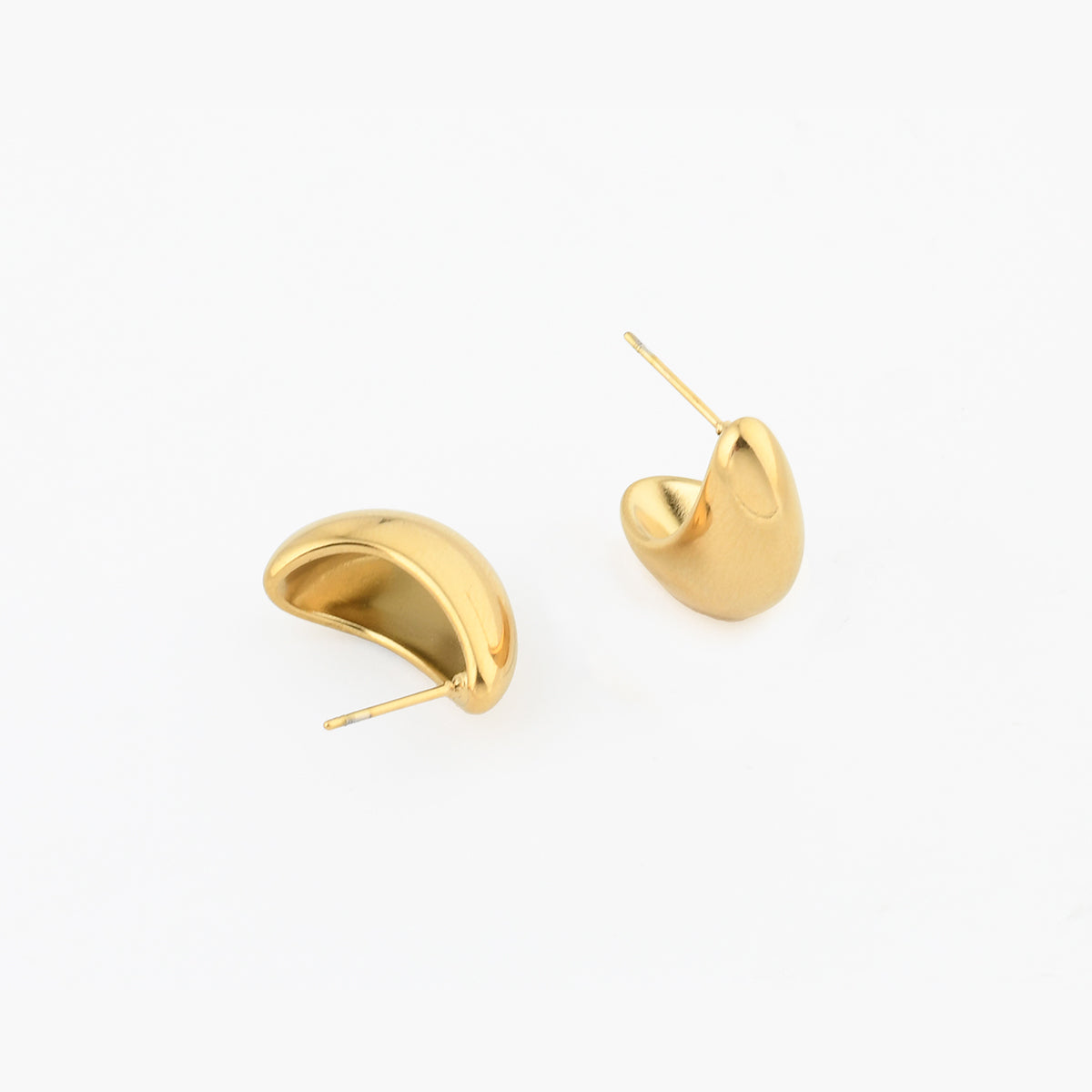 Boucles d'oreilles goutte dorées en acier inoxydable