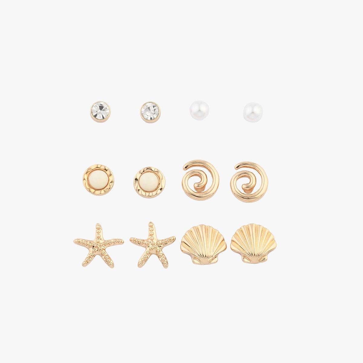Set x6 puces d'oreilles mer