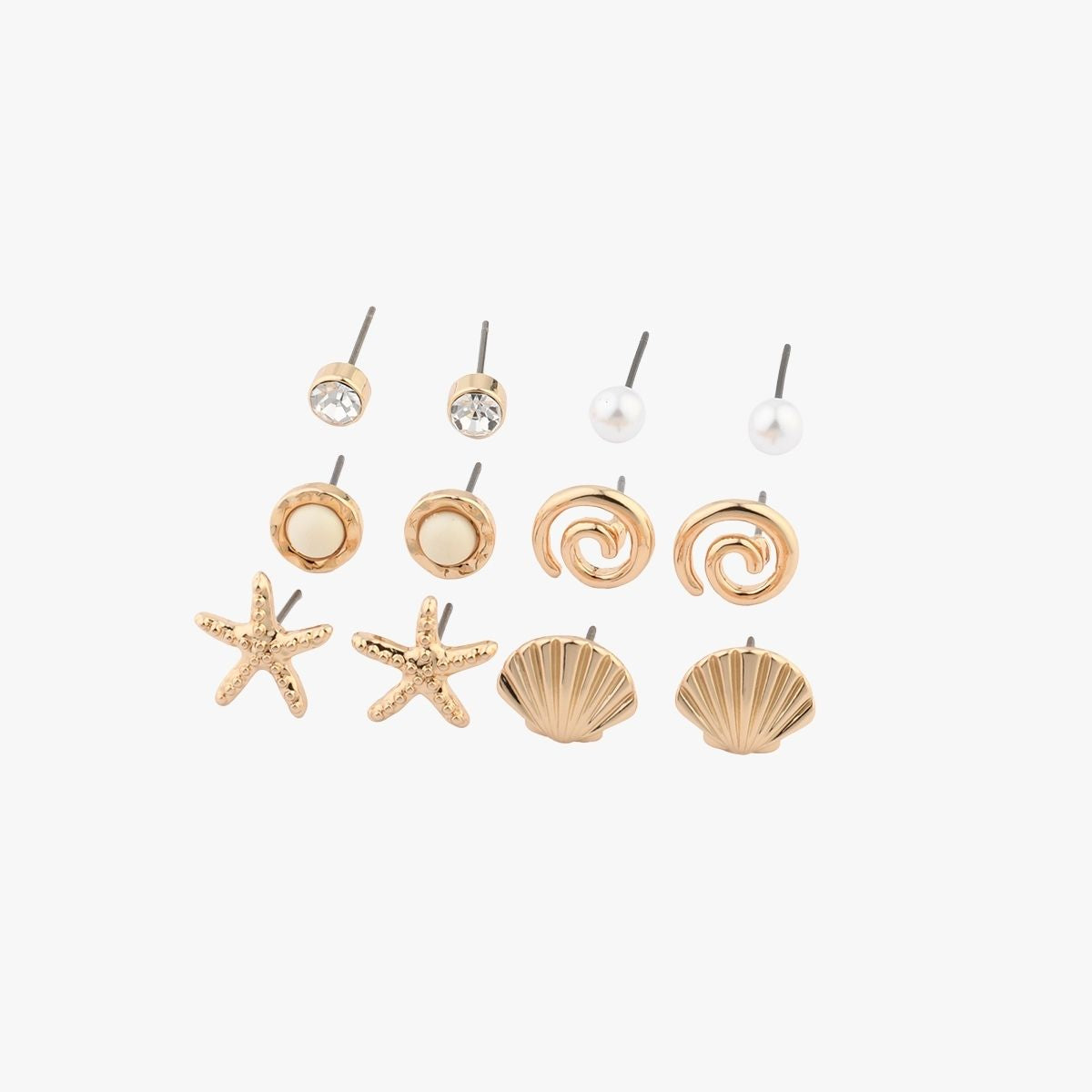Set x6 puces d'oreilles mer