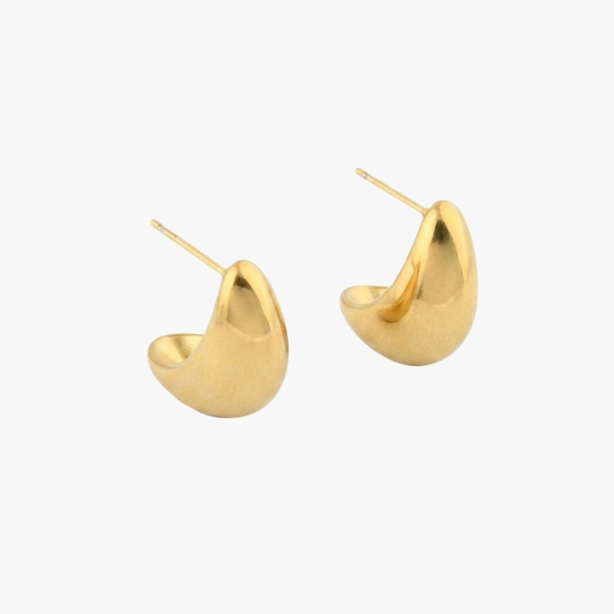 Boucles d'oreilles goutte dorées en acier inoxydable