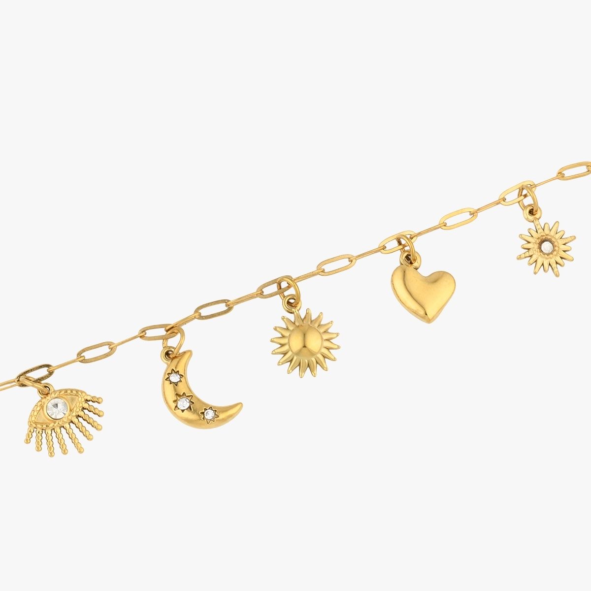 Bracelet charms en acier inoxydable