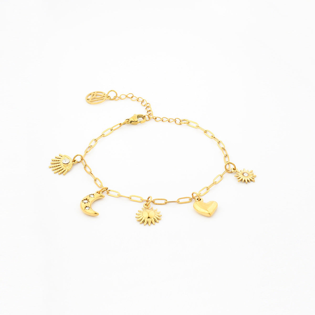 Bracelet charms en acier inoxydable