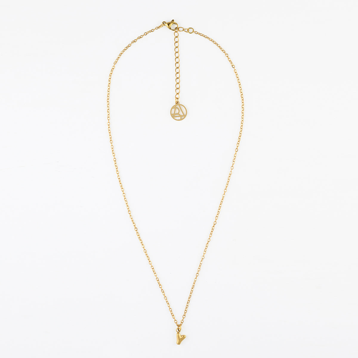 Collier à pendentif lettre Y acier inoxydable