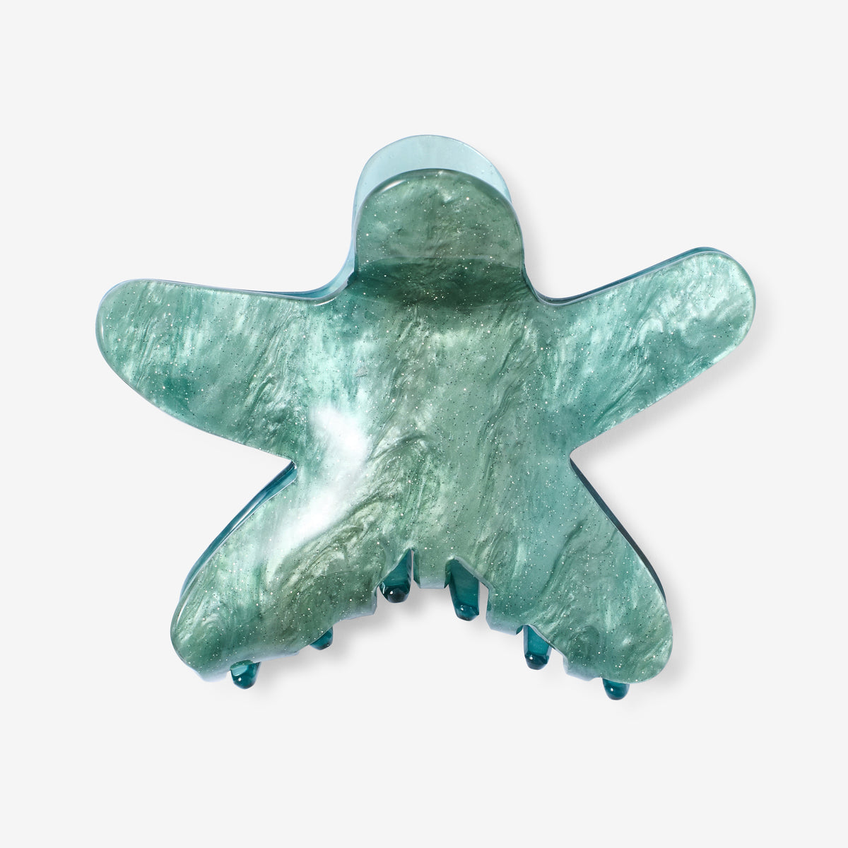 Pince à cheveux étoile de mer bleu turquoise