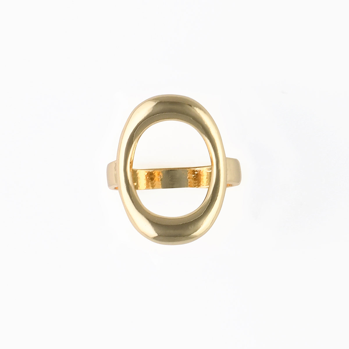 Bague ovale dorée