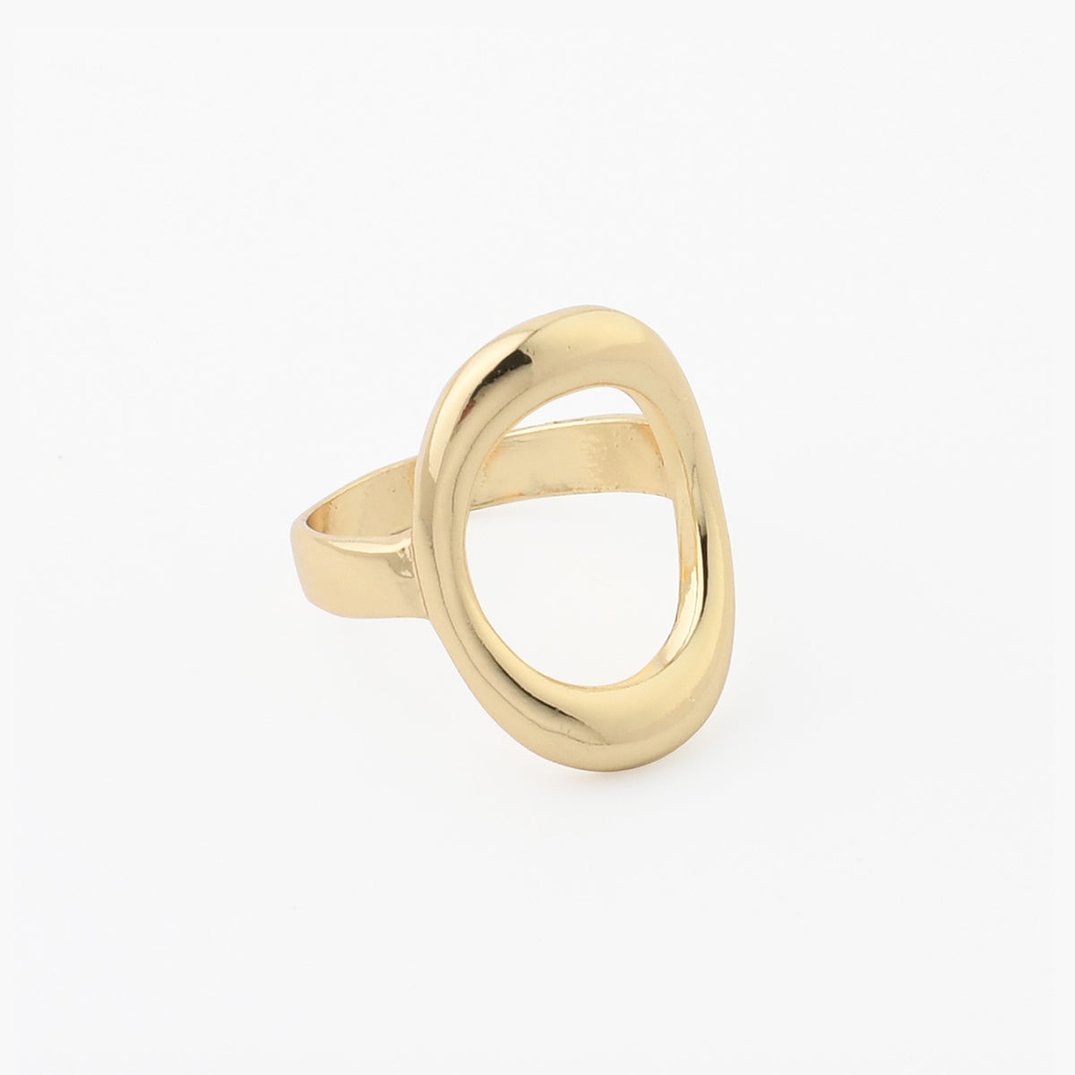 Bague ovale dorée