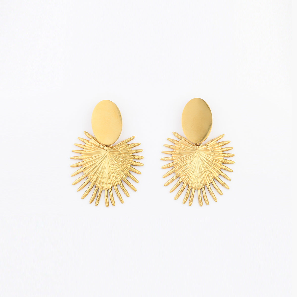 Boucles d'oreilles piecette en acier inoxydable