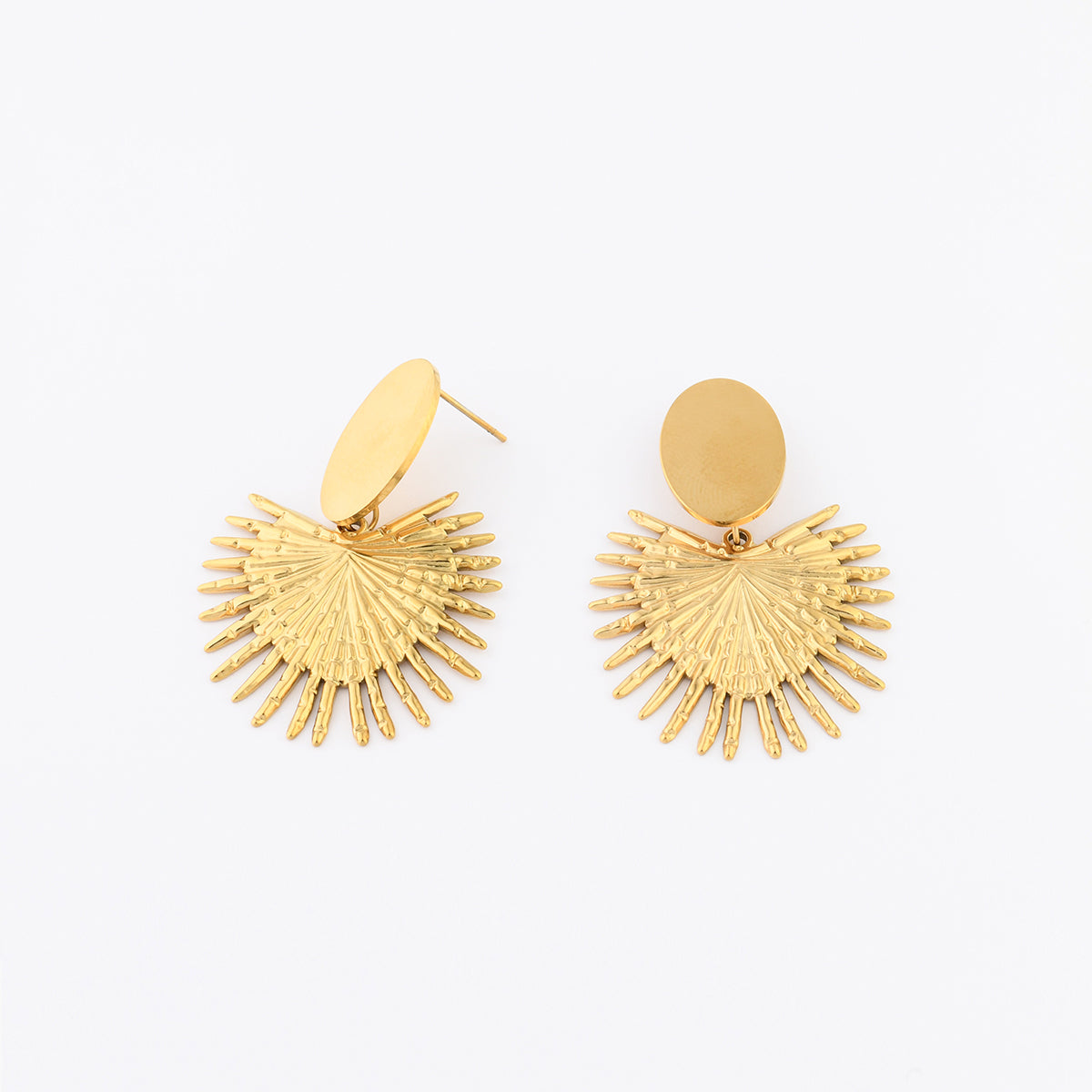 Boucles d'oreilles piecette en acier inoxydable