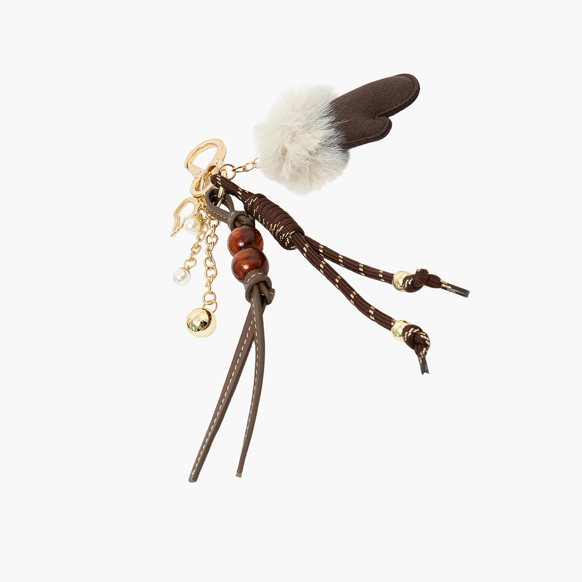 Bijoux de sac moufle marron