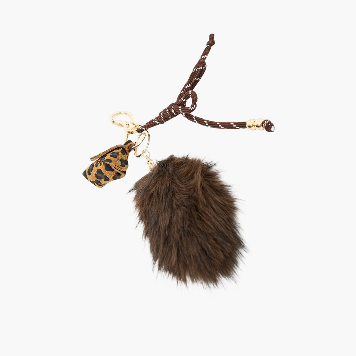 Bijoux de sac effet fourrure et petit sac léopard