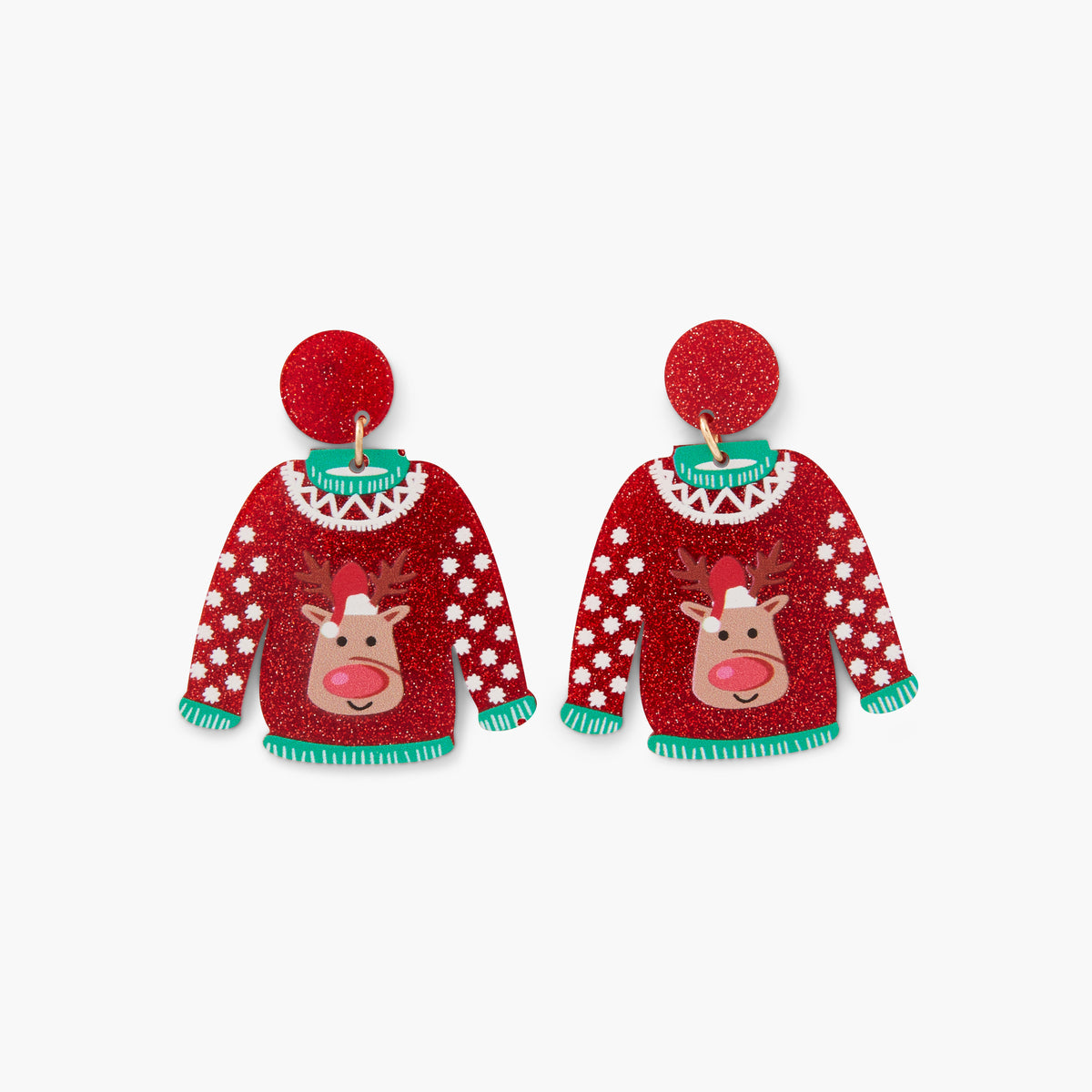 Boucles d'oreilles pull de Noël