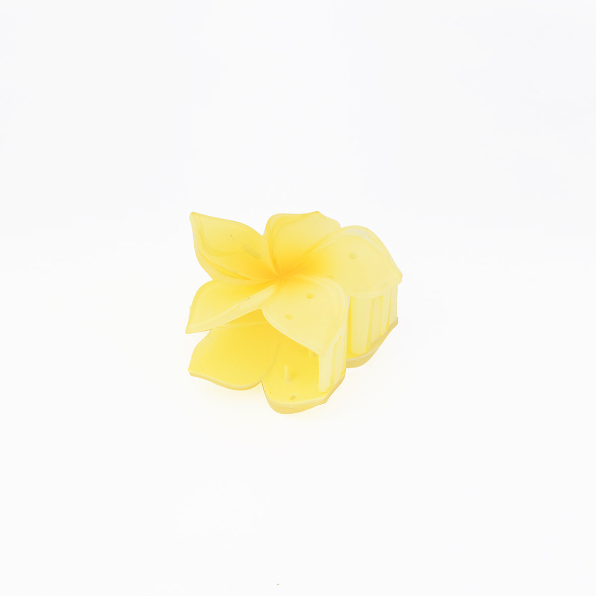 Pince à cheveux fleur de tiaré jaune