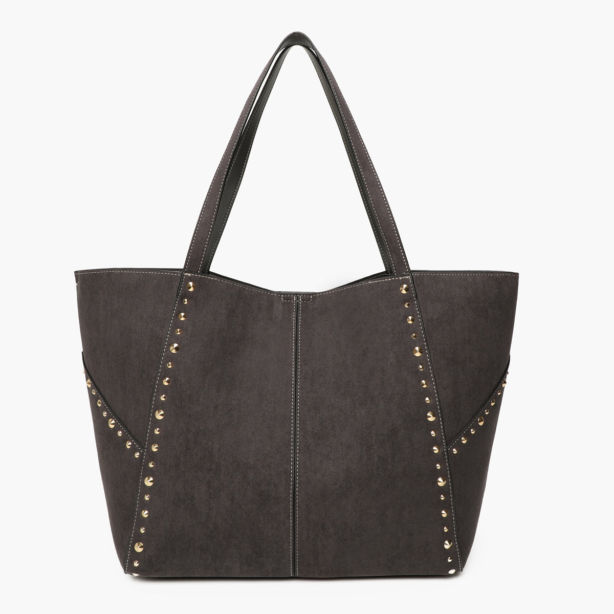 Sac cabas en suédine gris