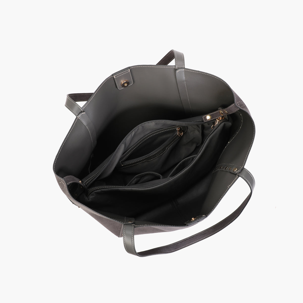 Grand sac cabas gris