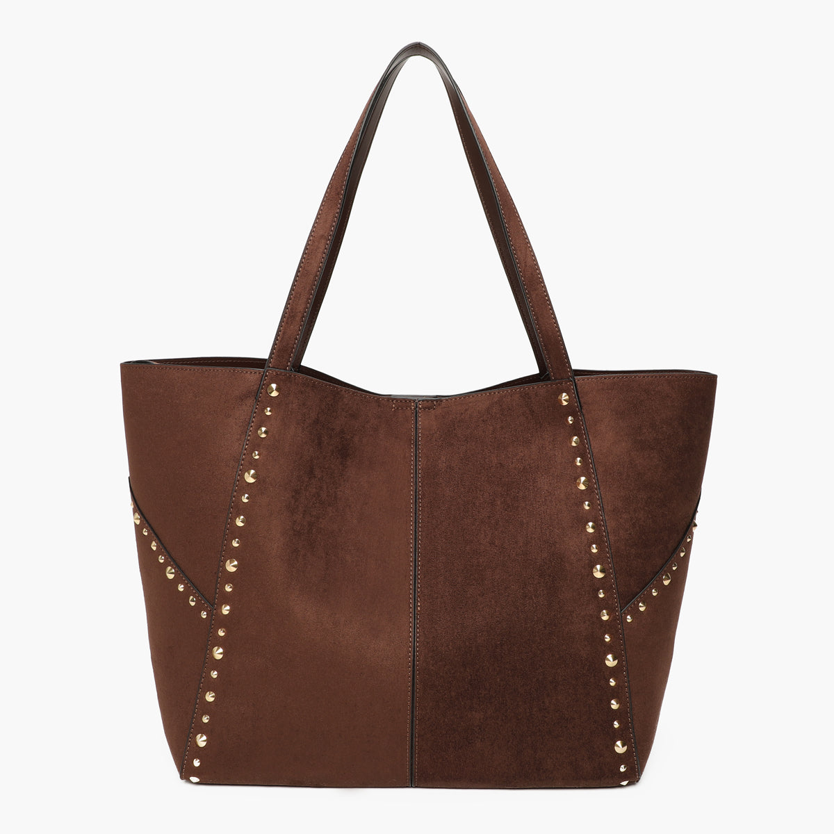 Sac cabas en suédine marron