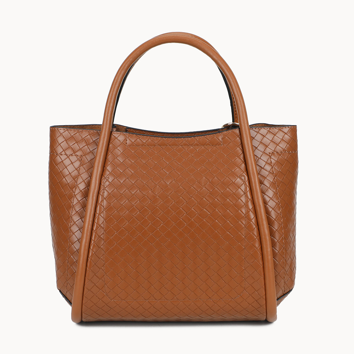 Sac à main camel effet tressé