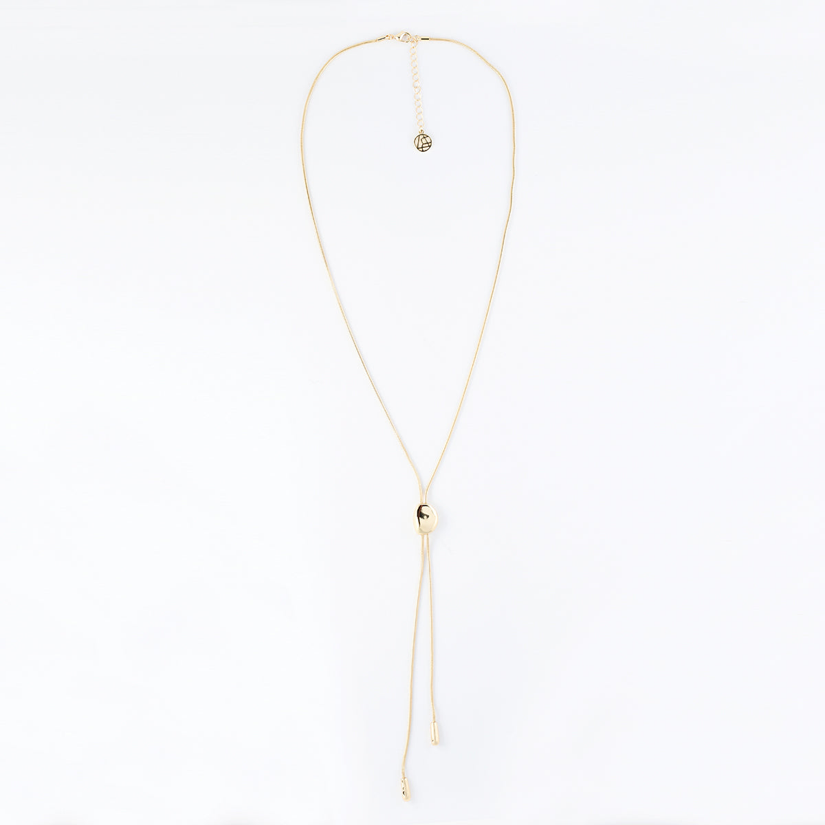 Collier Y galet coulissant - Collection Recyclée