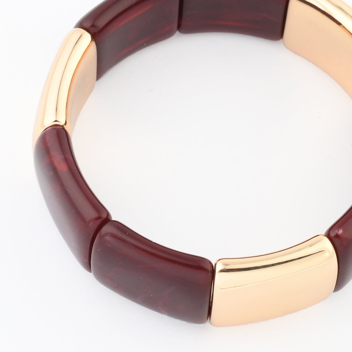 Bracelet bordeaux et doré