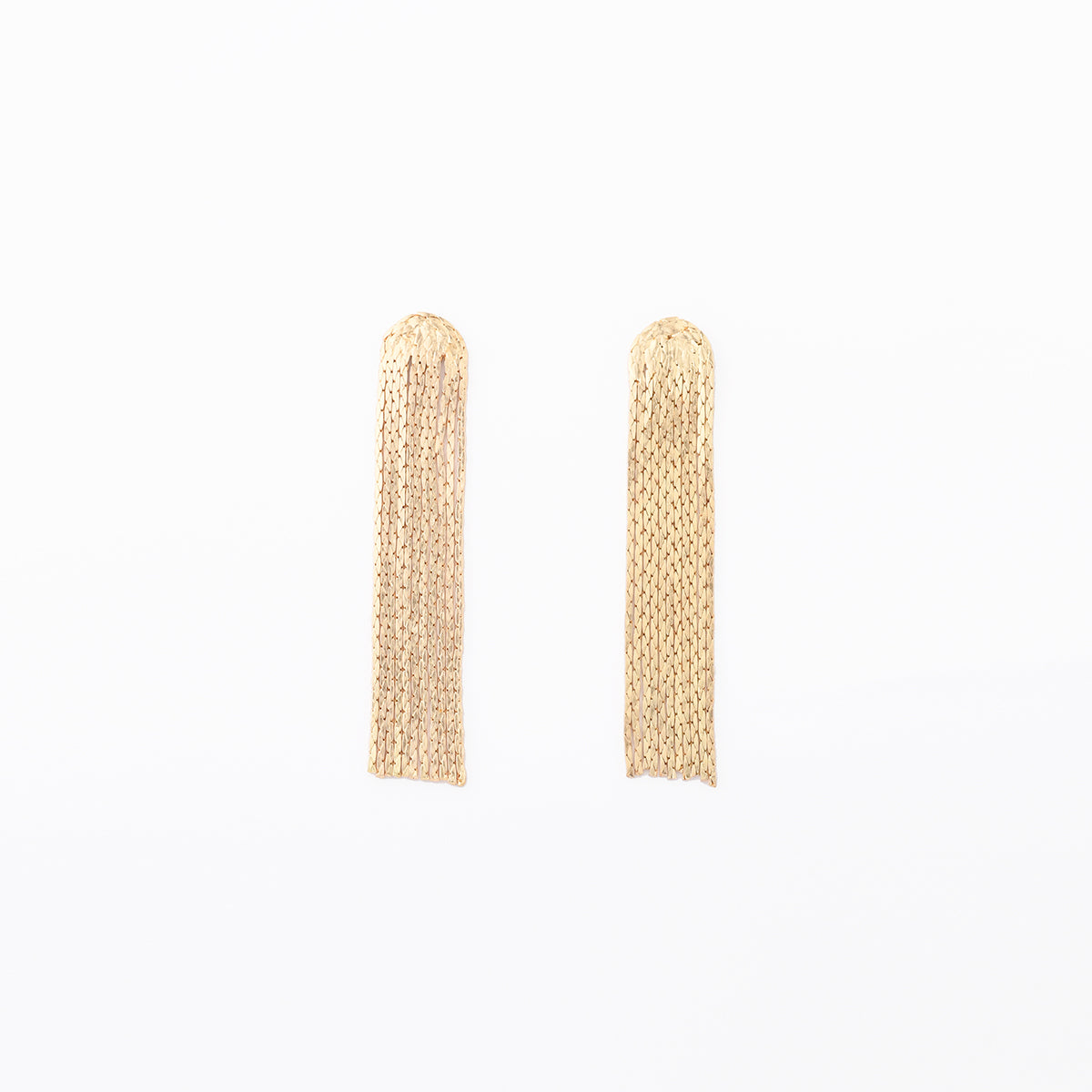 Boucles d'oreilles chaîne serpent dorée