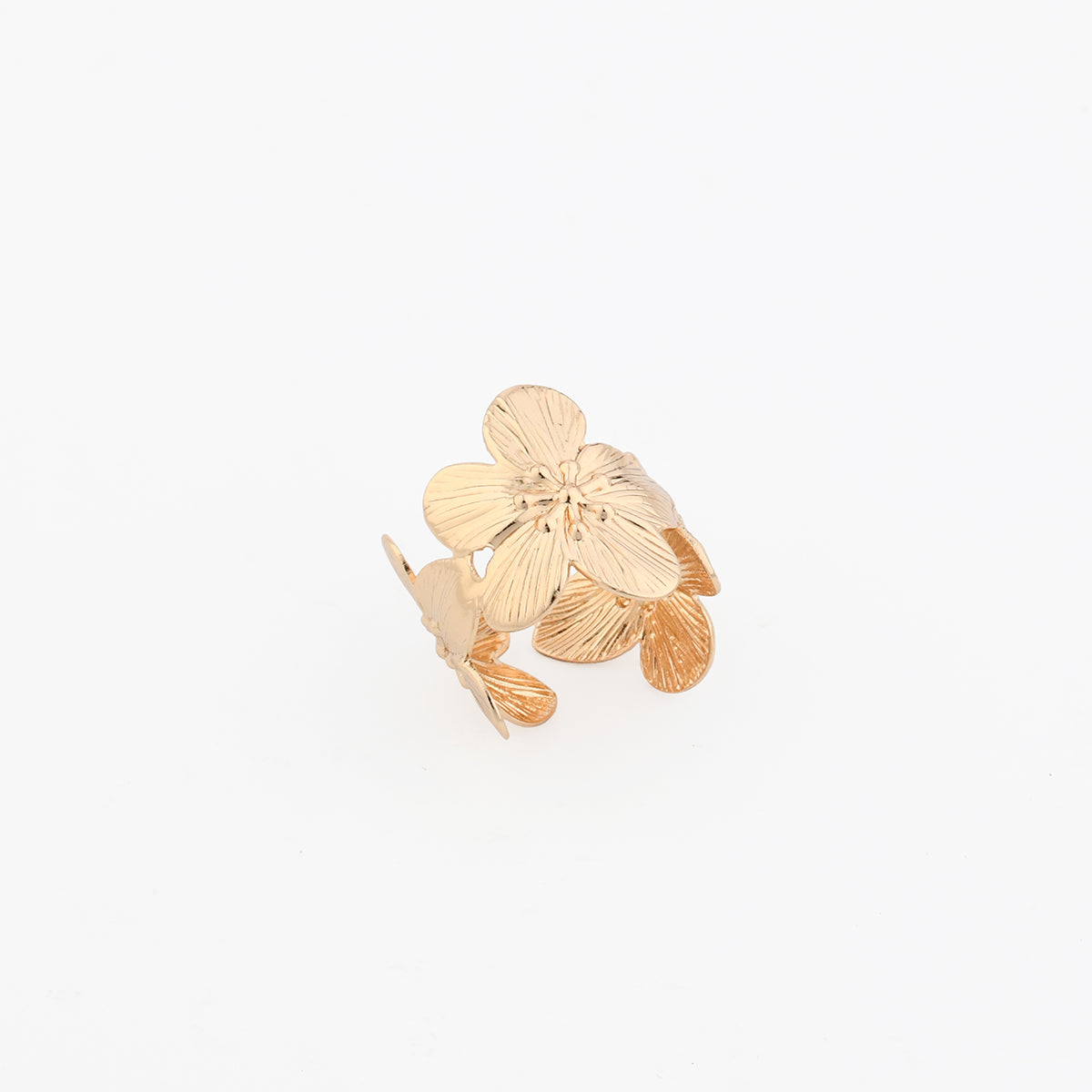 Bague fleur dorée